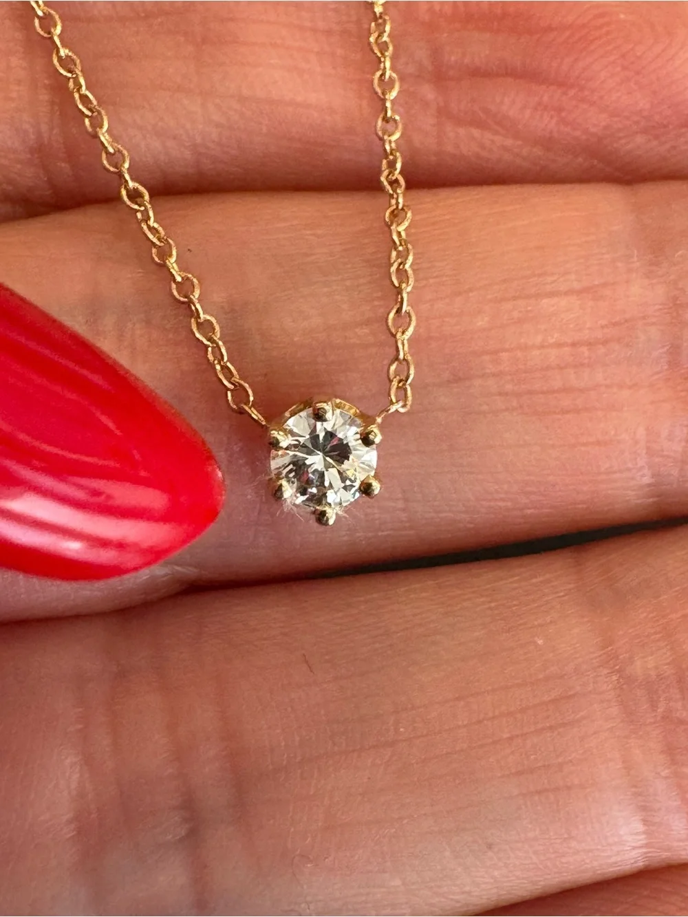 100% NATURAL .25 DIAMOND NECKLACE 14K GOLD
